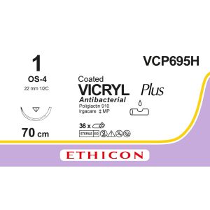 Vicryl Plus ongekleurd 1, OS-4 naald, VCP695H, 36 stuks
