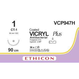 Vicryl Plus gecoat 1, CT-1 naald, VCP947H, 36 stuks