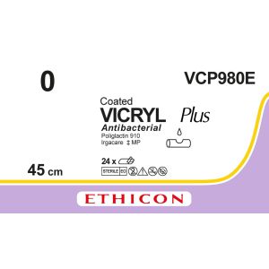 Vicryl Plus ongekleurd 0, VCP980E, 24 stuks
