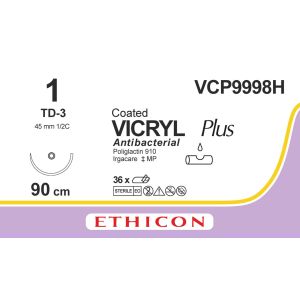 Vicryl Plus violet 1, TD-3 naald, VCP9998H, 36 stuks