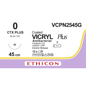 Vicryl Plus violet 0, CTX PLUS C-R, VCPN2545G, 12 stuks