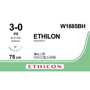 Ethilon zwart 3-0, PS PRIME MP naald, W1685BH, 36 stuks