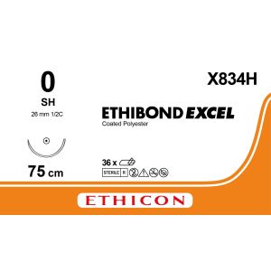 Ethibond Excel groen 0, SH naald, X834H, 36 stuks