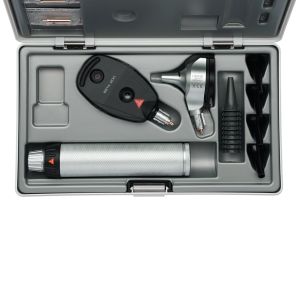 HEINE BETA 200 LED diagnostische set met BETA 200 LED F.O. otoscoop, BETA 200 LED oftalmoscoop en BETA batterijhandvat (2,5 V)