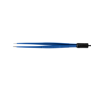 Wegwerp bipolair pincet, recht, punt 1 mm, lengte 190 mm, met 5m aansluitkabel