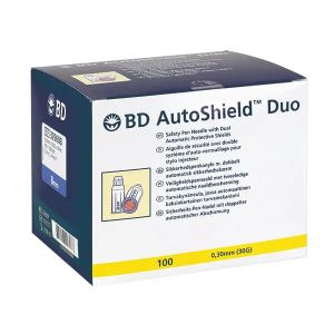 BD AutoShield Duo veiligheidspennaald 30G 0,30 x 8 mm, 100 stuks
