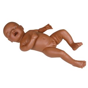 Neonatale pop voor luieroefeningen, jongen, donkere huid