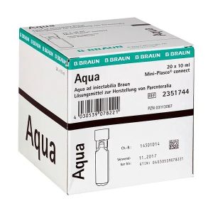 B. Braun Mini-Plasco Aqua ad iniectabilia 10 ml, 20 ampullen