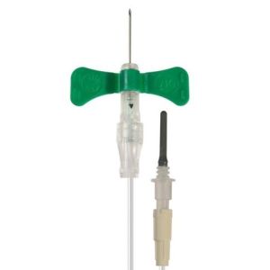 BD Vacutainer UltraTouch Push Button bloedafnameset 21G 0,8 x 19 mm met 178 mm slang en Luer-adapter (groen), 50 stuks