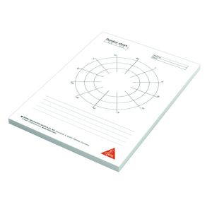 HEINE funduskaarten voor vastlegging van fundusonderzoek, blok van 50 stuks