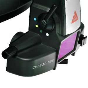 HEINE OMEGA 500 binoculaire indirecte oftalmoscoop 6V LED op hoofdband met HC 50L reostaat en aansluitkabel cinch