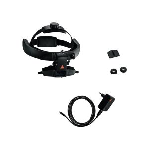 HEINE OMEGA 600 kit: binoculaire indirecte oftalmoscoop met CB1 batterij, E4-USBC voeding en 0 D oculair