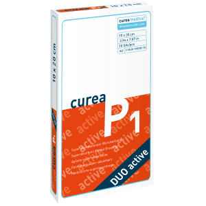Curea P1 superabsorberend wondverband Duo Active 10 x 20 cm steriel, 10 stuks