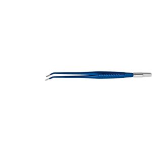 Bipolair pincet Classic, gehoekt, punt 2,2 mm stomp, lengte 190 mm
