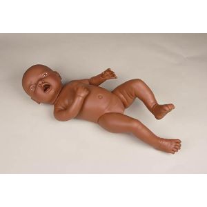 Neonatale pop voor luieroefeningen, meisje, donkere huid