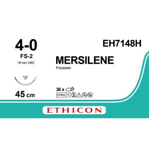 Mersilene groen 4-0, FS-2 naald, EH7148H, 36 stuks 