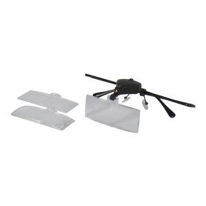 Loupe-bril met LED-lamp en 5 stapelbare lenzen
