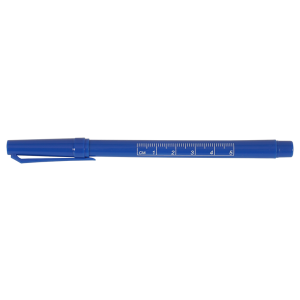Medische huidmarkeerstift blauw met flexibele lineaal