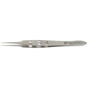 Rechte FUE-forceps met dunne gebogen schaft