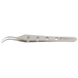 Gebogen FUE-forceps met gaten