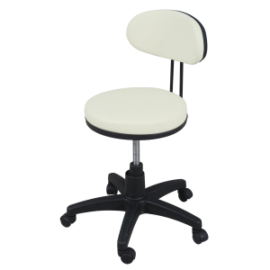 Medische kruk ovale rugleuning beige