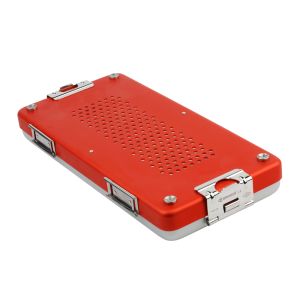 Bahadır sterilisatiecontainer 30 x 14 x 4 cm rood