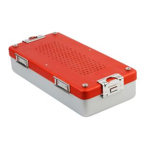 Bahadır sterilisatiecontainer 30 x 14 x 7 cm rood