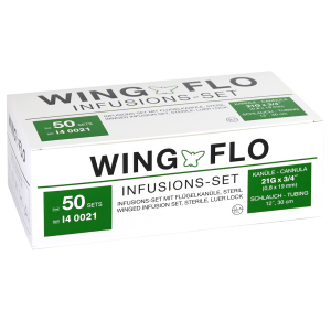 Wing-Flo vleugelnaalden groen 21G, 0,8 x 19 mm, 50 stuks