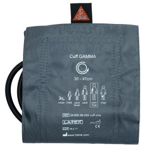 HEINE latex-vrije single-tube (1-slangsysteem) bloeddrukmanchet voor grote volwassenen, maat 17 × 70 cm (armomtrek 35 – 47 cm). Compatibel met HEINE GAMMA G5, G7 en GP.
