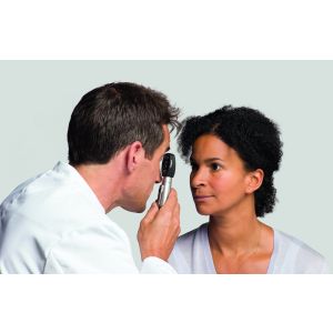 HEINE mini 3000 LED pocket-oftalmoscoopset met oplaadbaar handvat (2,5 V)