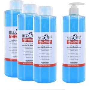 Herôme Direct Desinfect Double Active handgel, 4 x 1 L met pomp