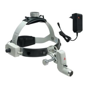 HEINE ML4 LED voorhoofdlamp op Professional L hoofdband, met plug-in transformator