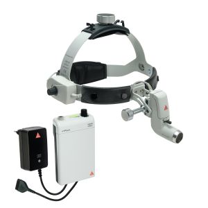 HEINE ML4 LED voorhoofdlamp op Professional L hoofdband met mPack accupack en plug-in transformator