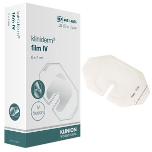 Kliniderm Film IV infuusfolie 6 x 7 cm steriel, 50 stuks