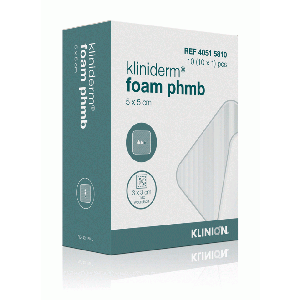 Kliniderm Foam PHMB antimicrobieel schuimverband 5 x 5 cm steriel, 10 stuks