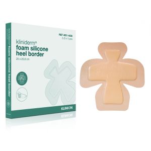 Kliniderm Foam Silicone Border Heel schuimverband met kleefrand, 5 stuks