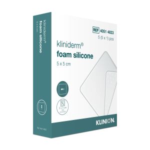 Kliniderm Foam Silicone schuimverband 5 x 5 cm, 5 stuks