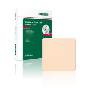 Kliniderm Lite Foam dun schuimverband 10 x 10 cm, 5 stuks