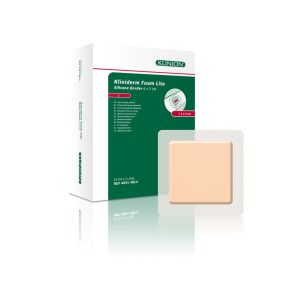 Kliniderm Lite Foam Silicone Border dun schuimverband met kleefrand 4 x 5 cm, 10 stuks
