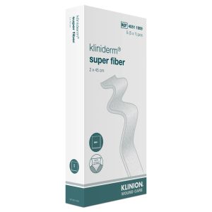 Kliniderm Super Fiber vezelverband streng 2 x 45 cm, 5 stuks