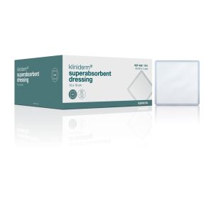 Kliniderm Superabsorbent superabsorberend verband 10 x 10 cm steriel, 50 stuks