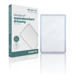 Kliniderm Superabsorbent superabsorberend verband 10 x 15 cm steriel, 10 stuks