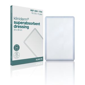 Kliniderm Superabsorbent superabsorberend verband 20 x 30 cm steriel, 10 stuks