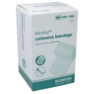 Klinidur cohesive short stretch compressiezwachtel 10 cm x 5 m