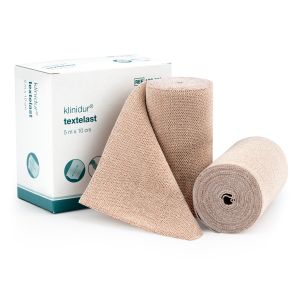 Klinidur Textelast short stretch compressiezwachtel 5 m x 10 cm, 2 stuks