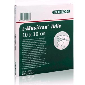 Klinion Mesitran Tulle honingtulle 10 x 10 cm, 10 stuks