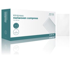 Klinion non-woven gaaskompres 10 x 20 cm 4-laags steriel, 50 stuks