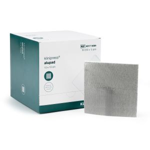 Klinipress Alupad aluminiumkompres niet-verklevend 10 x 10 cm, 50 stuks
