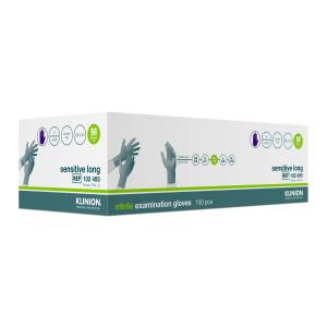 KPP Sensitive Long nitril onderzoekshandschoen maat M, 150 stuks