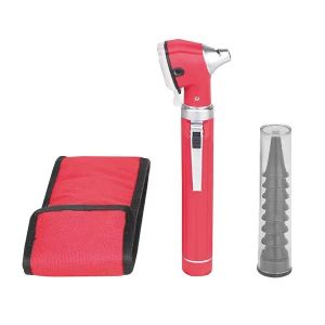 Mediware fiberoptisch zakotoscoop rood, inclusief oortrechters en nylon etui